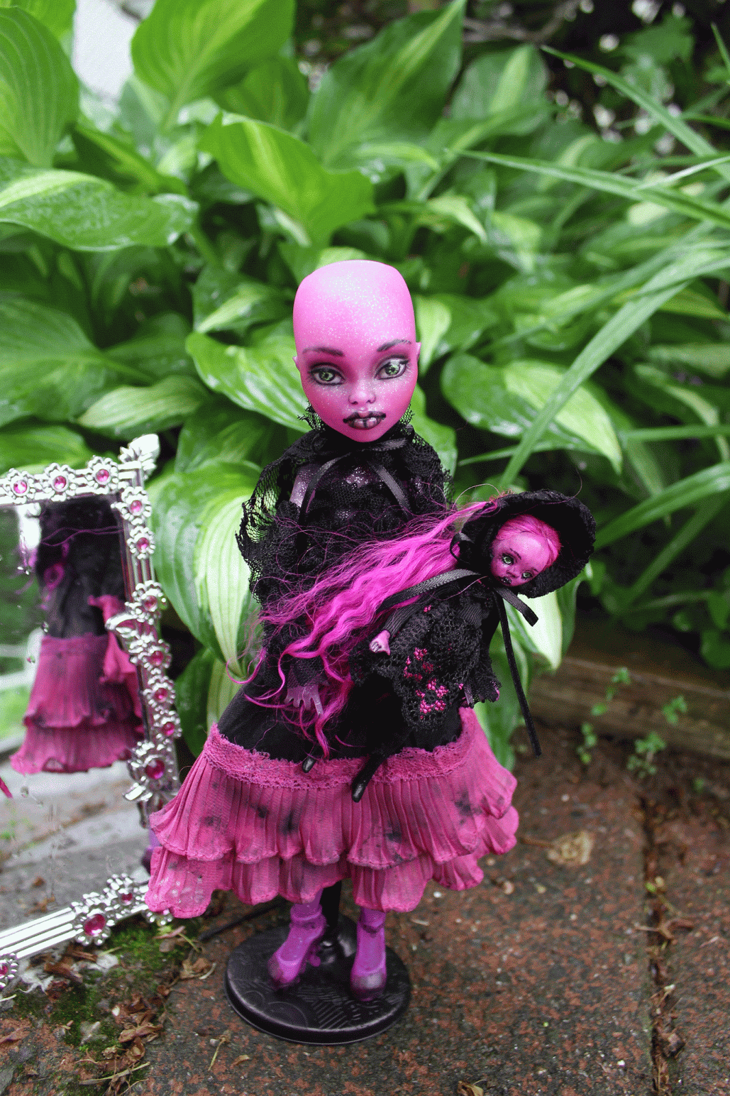 OOAK art doll Monster High custom repaint Bloody Mary by A. Gibbons
