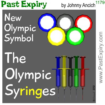 Cartoon about olympics, drugs, 