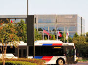 Metro Bus Service in the Energy Corridor District . (metro briar forest bus at citgo complex eldridge parkway)