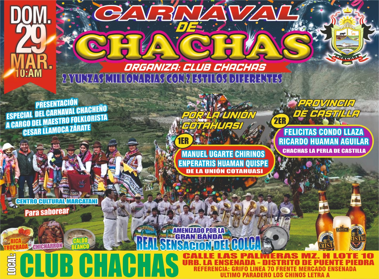 CARNAVAL DE CHACHAS 2020 EN LIMA