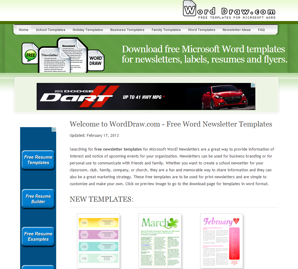 Ms Word Newsletter Template DocTemplates