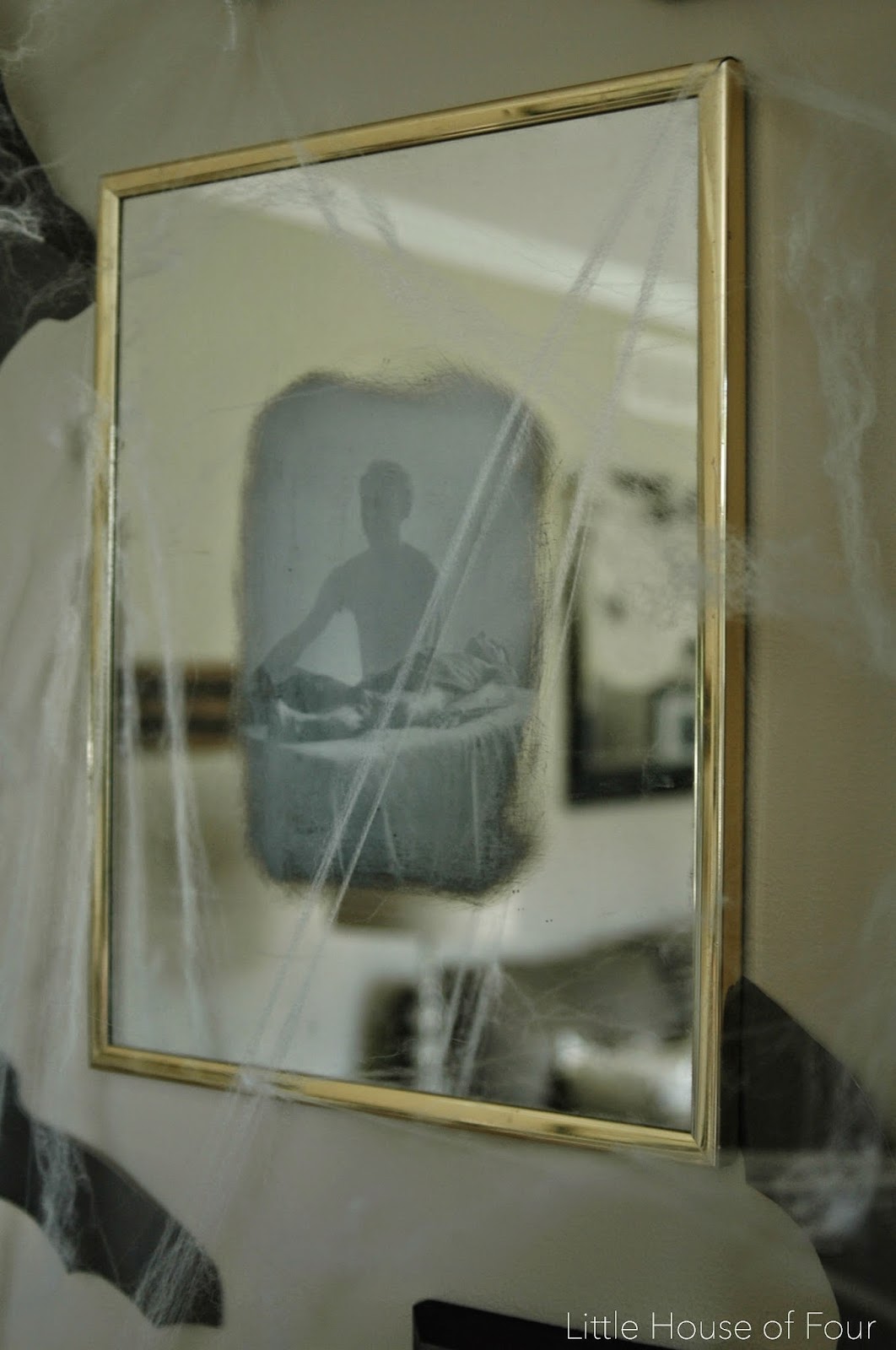 DIY Spooky Halloween Mirror and Gallery Wall Little House of Four