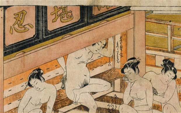 Восточный секс в японской сауне