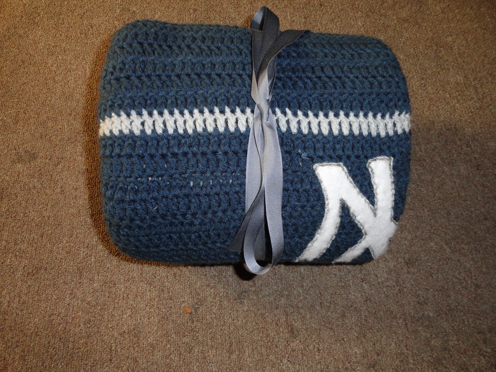 Crochet Crazy Mama Crochet Yankees Blanket