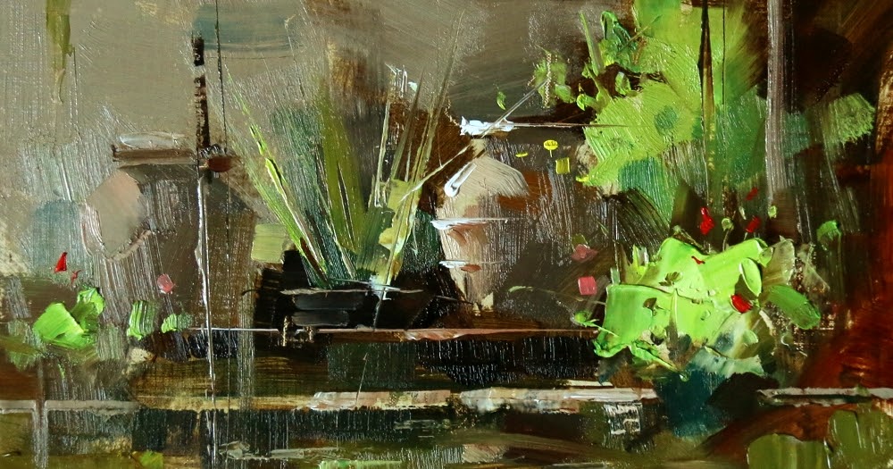 qiang-huang, a daily painter: "Cedar Park Water Garden"
