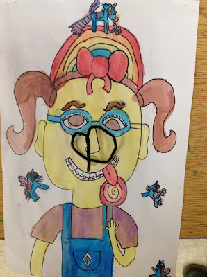 Fourth Grade Salvador Dali's Mustache Art Lesson