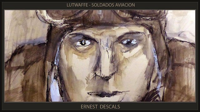 SEGUNDA GUERRA MUNDIAL-ARTE-MILITAR-LUTWAFFE-PINTURAS-SOLDADOS-AVIACION-PINTOR-ERNEST DESCALS