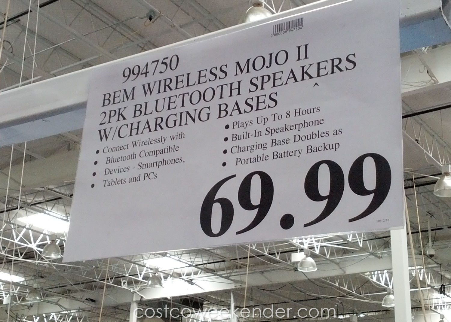 Bem Wireless Mojo II Bluetooth Speakers Costco Weekender