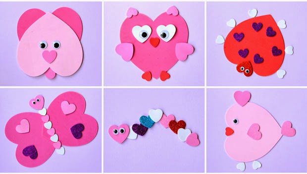 DIY Galeria Como fazer animais de corações de EVA Artesanato Com Eva Facil ~ DIY Galeria Como fazer animais de corações de EVA