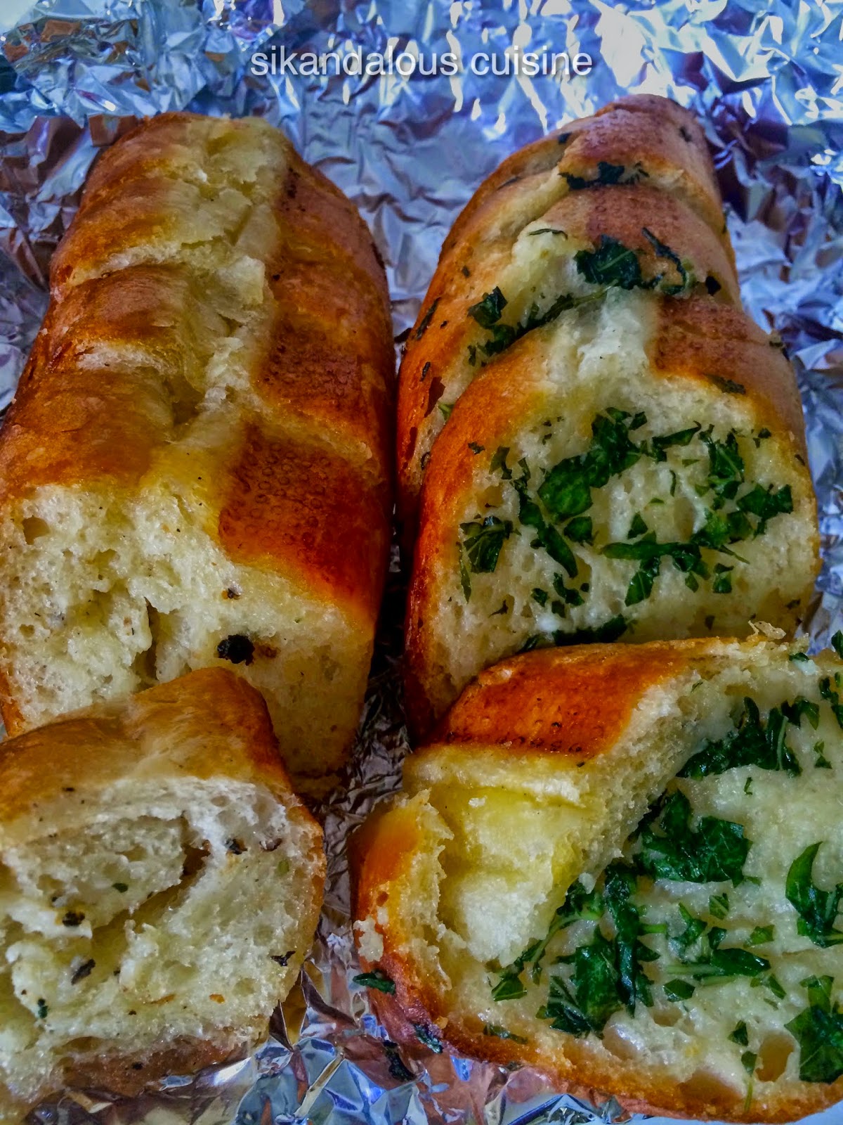 Sikandalous Cuisine French Bread With Herb Butter