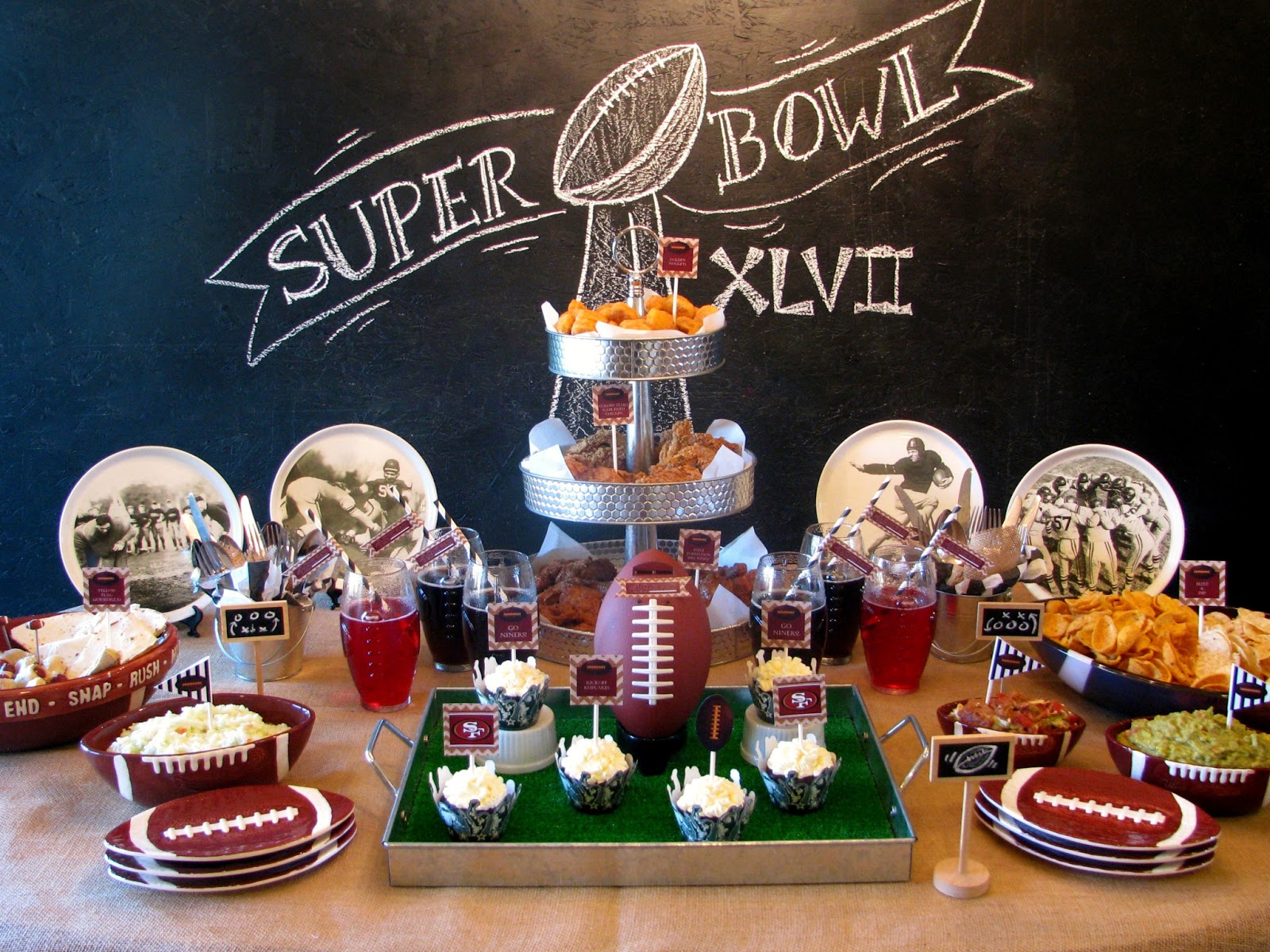 Super Bowl Watch Party Backdrop