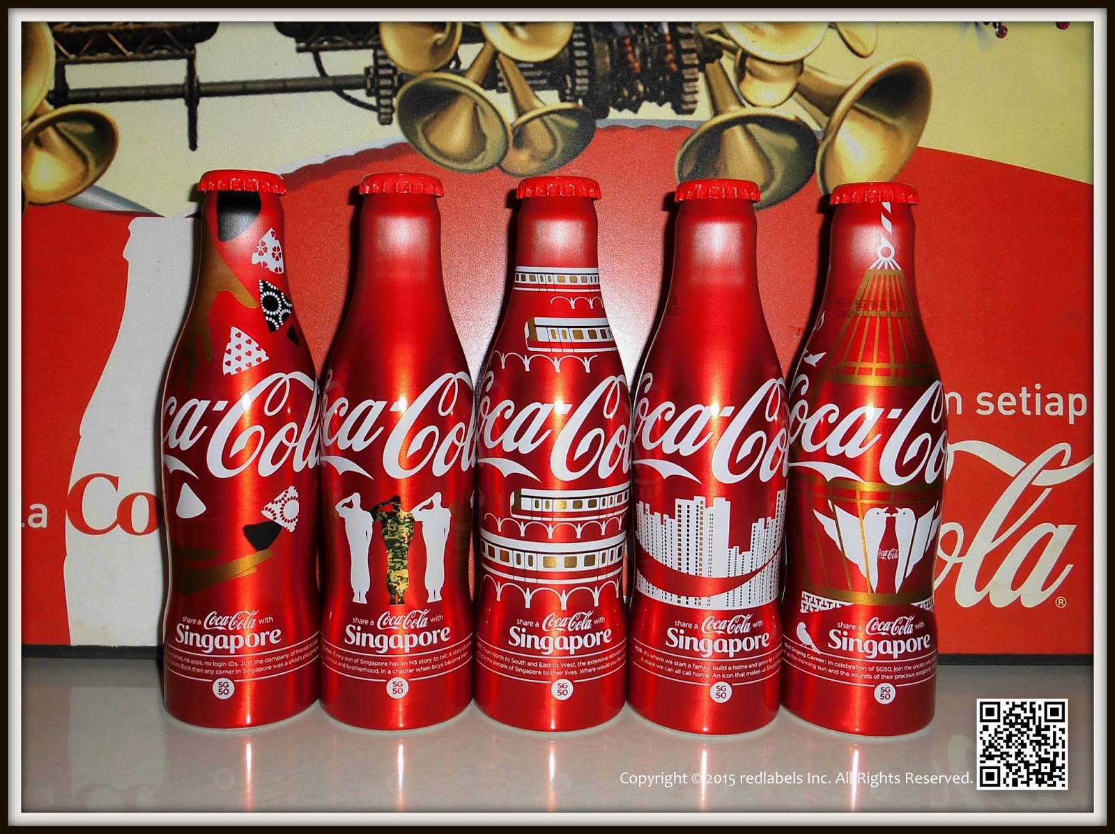 Aluminum Bottle Collector Club CocaCola ShareaCoke with Singapore