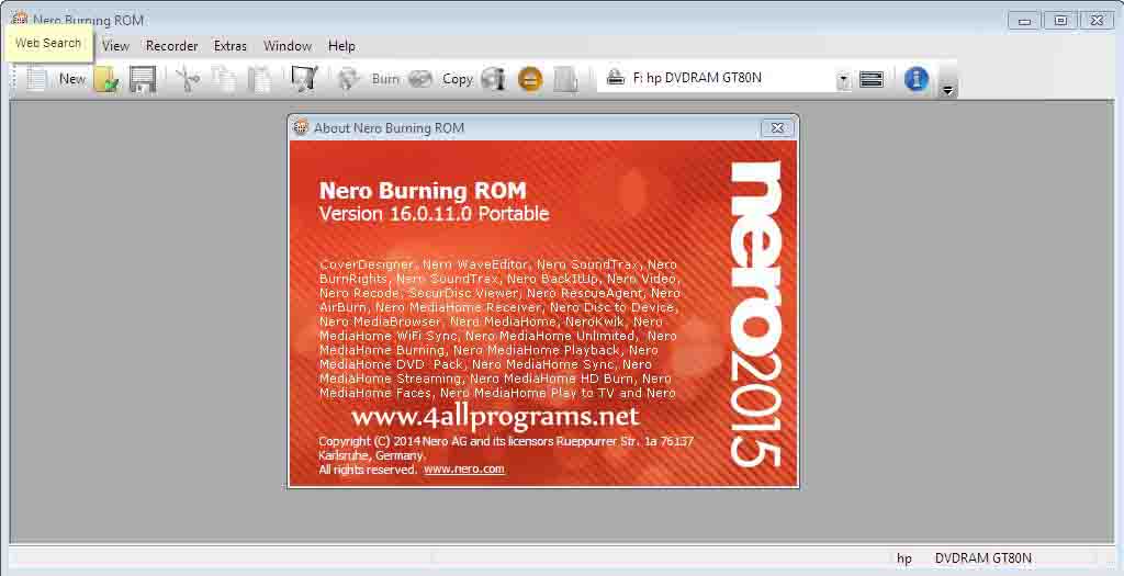 Nero Burning ROM 2015 FULL VERSION Portable | All Programs