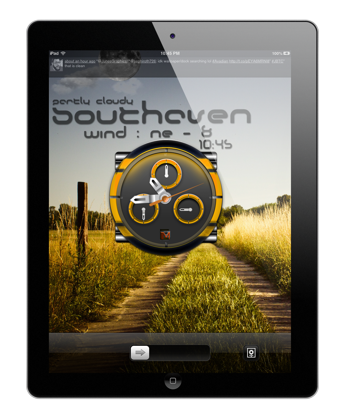 iPad Lockscreen miLock Clock