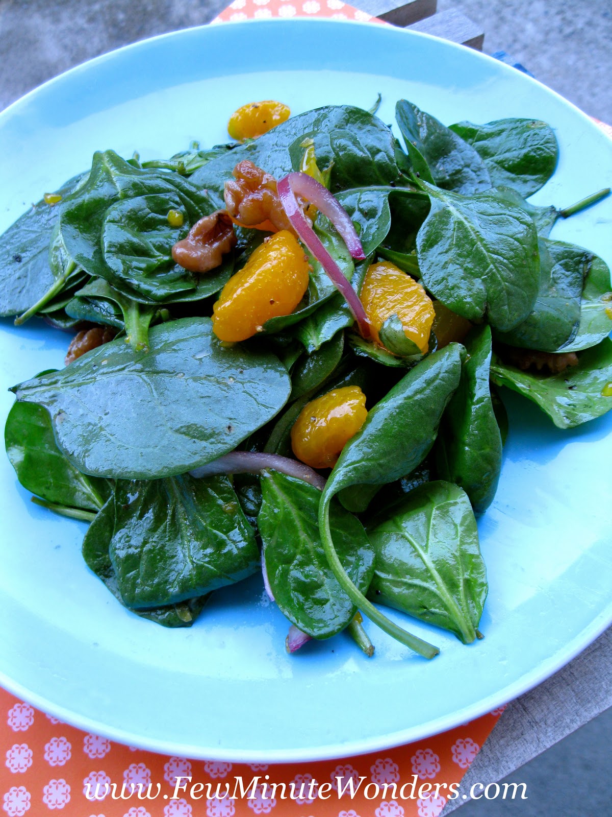 Spinach Salad With Mandarin Oranges - My Family Thyme