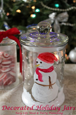Decorated Holiday Jars - Easy Life Meal & Party Planning