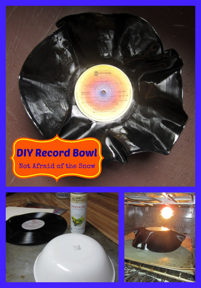 Not Afraid of the Snow DIY Record Bowl