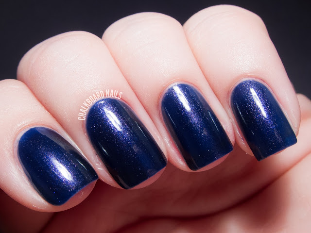 Chalkboard Nails: Contrary Polish Indigo Rose