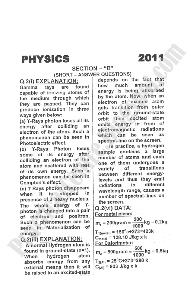 Physics-Numericals-Solve-2011-five-year-paper-class-XII