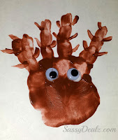 reindeer handprint craft