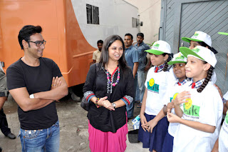 Ajay Devgan & Rohit Shetty meet children from Smile Foundation photos