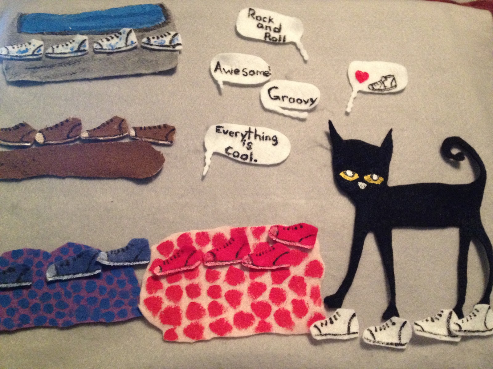 Feltboard Galore Pete The Cat I Love My White Shoes
