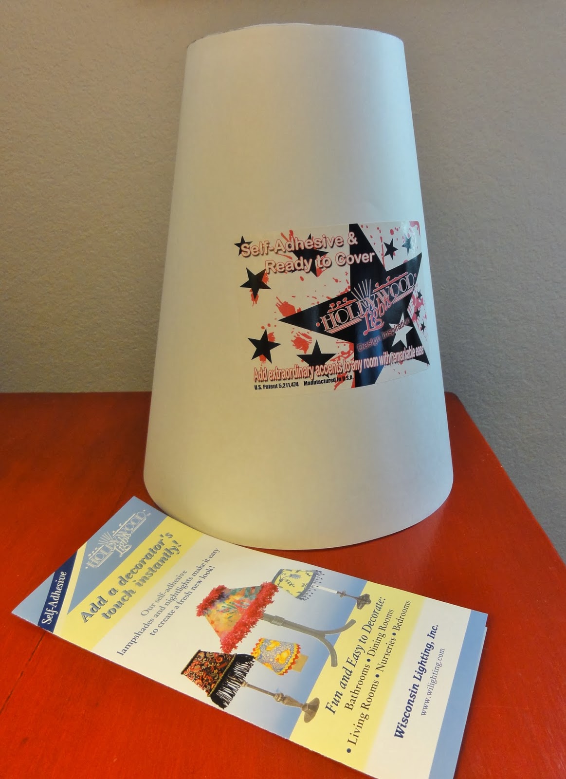 Salmagundi USING SELFADHESIVE LAMPSHADES AND AN ALABASTER LAMP