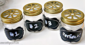 Mini Mason Jar Tumblers with Faux Chalkboard Labels on Diane's Vintage Zest!