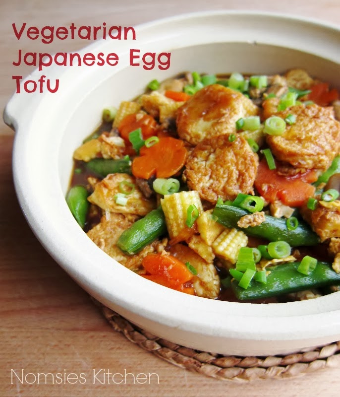 Nomsies Kitchen Vegetarian Japanese Egg Tofu for Meatless Monday
