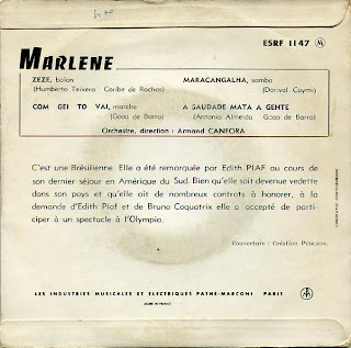 Marlène - Zeze - France - 1958 - Back