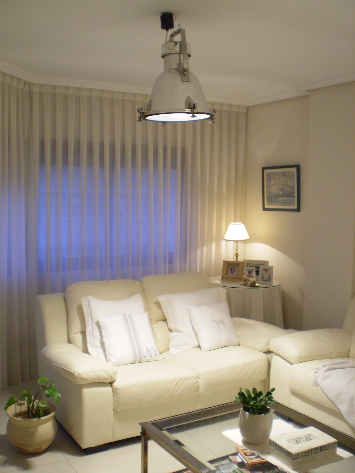 Vintagería: Foco industrial reconvertido en lámpara de techo