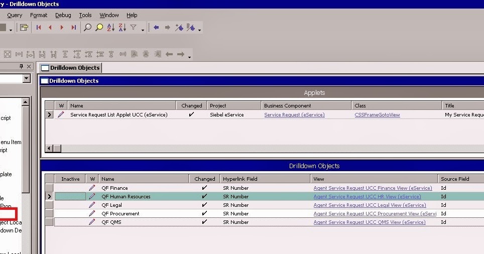 Siebel Foundation How to configure a Dynamic Drilldown in Siebel and