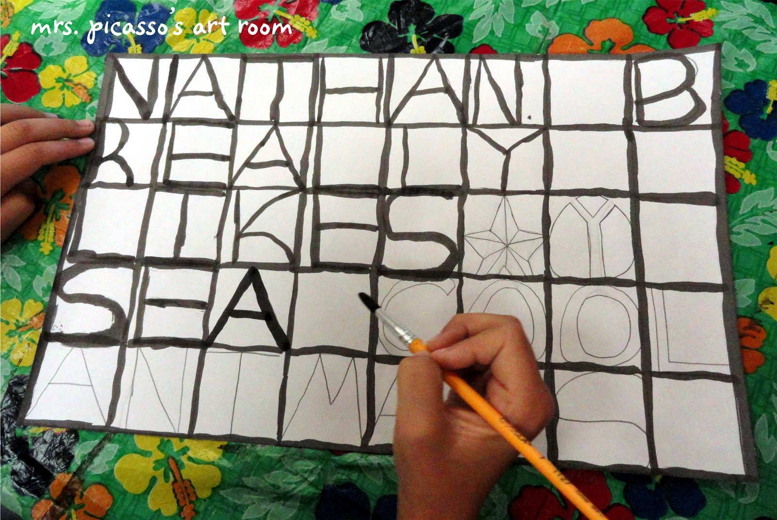 mrspicasso's art room Paul Klee Letter Painting