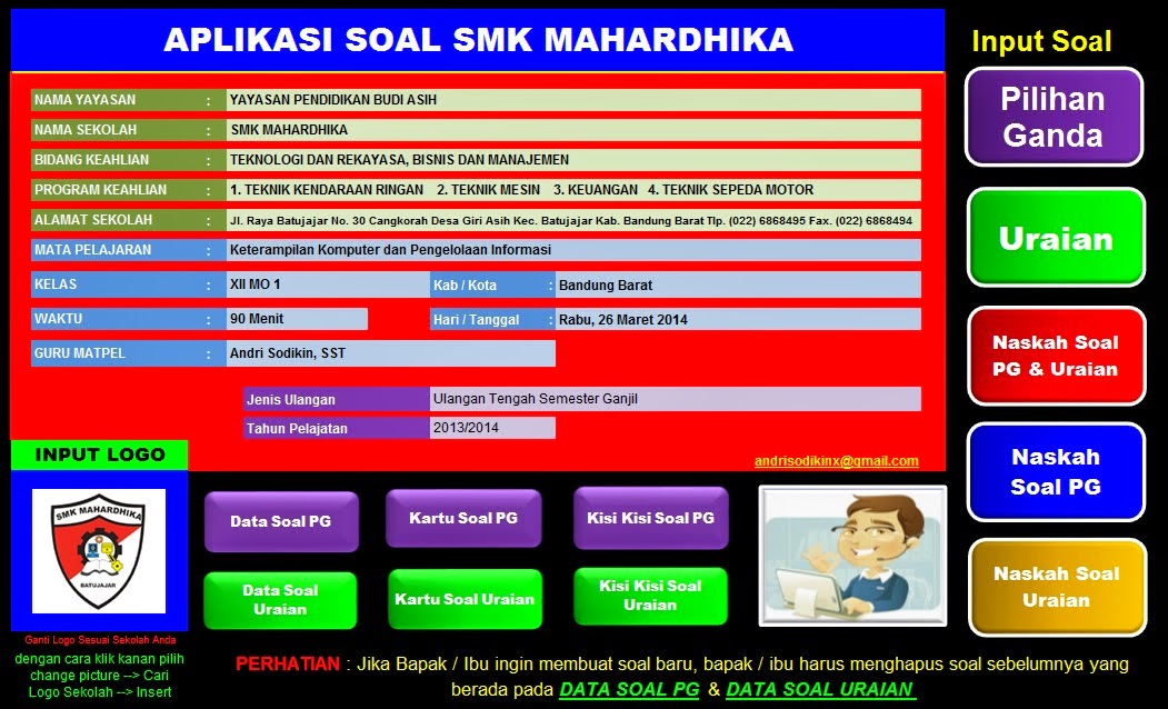 Aplikasi Kurikulum K13 SMPSMKSMA APLIKASI SOAL DAN