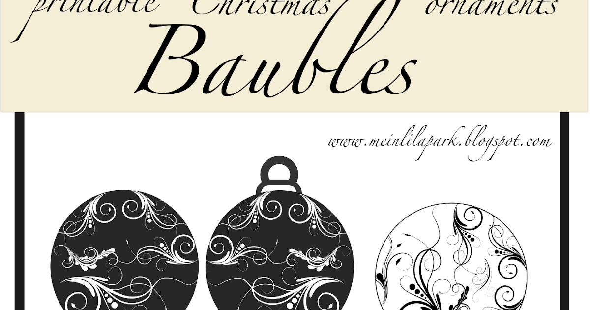 free printable paper baubles – Christmas ornament tags