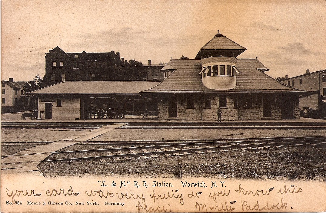 Images of Warwick New York L. & H. RR in Village of Warwick