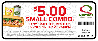 quiznos $5 small combo printable coupon