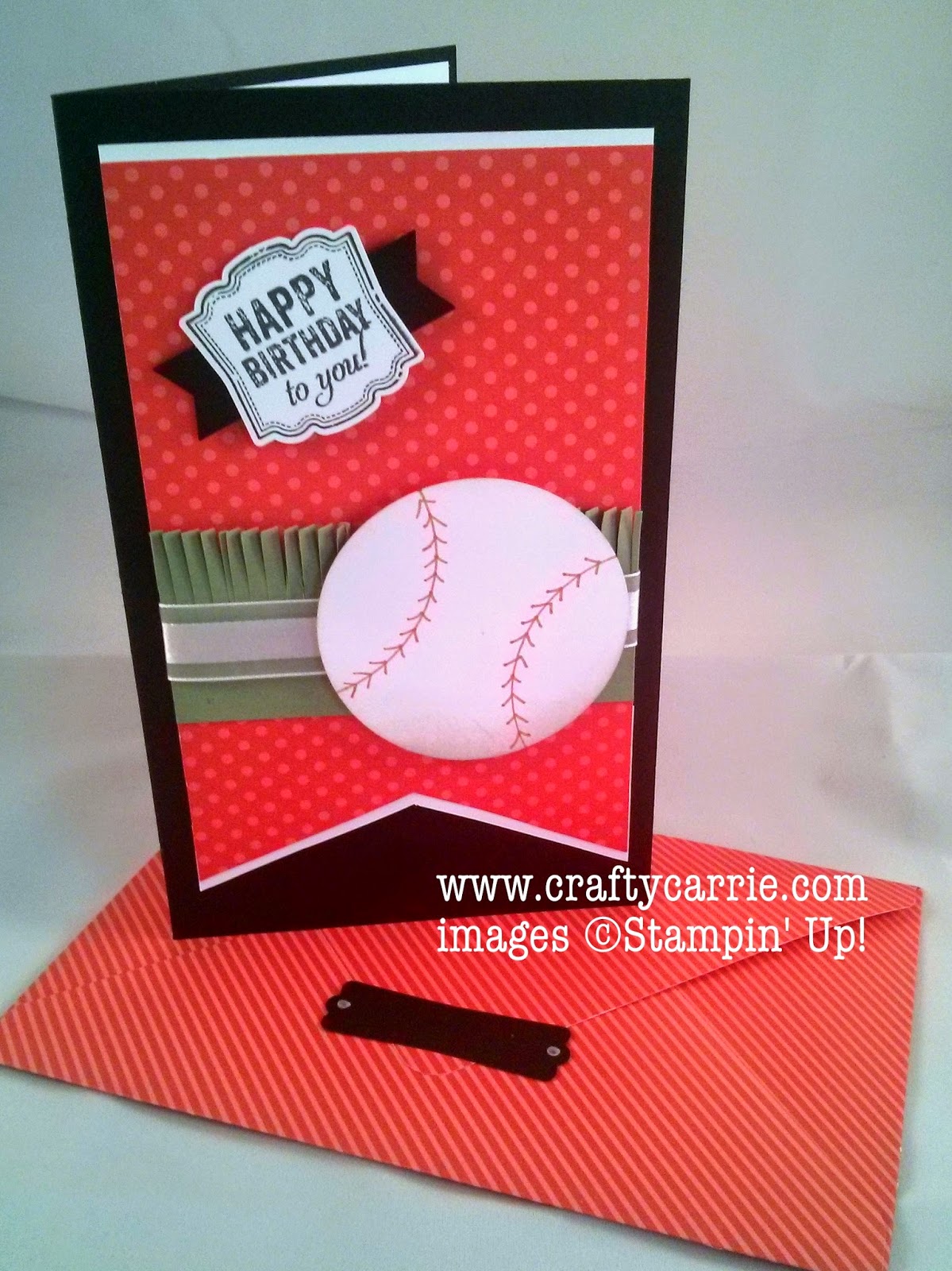 Crafty Carrie Creative Challenge Club CCC01 A Baseball Birthday Card!