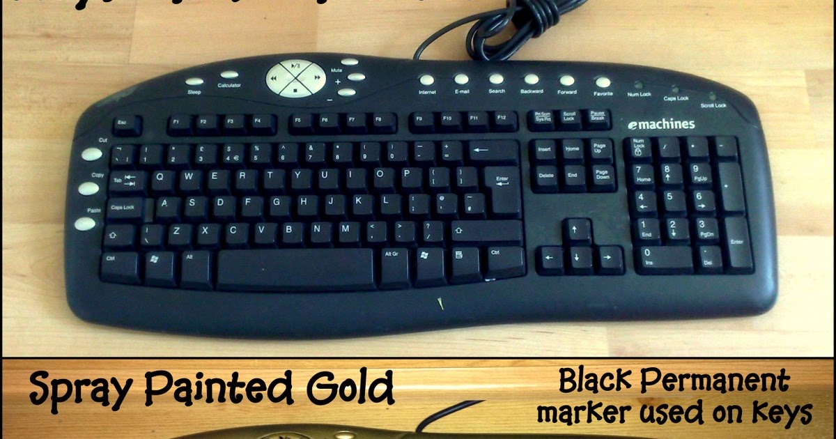 Karima's Crafts Spray Painted Keyboard Tutorial Great Ideas