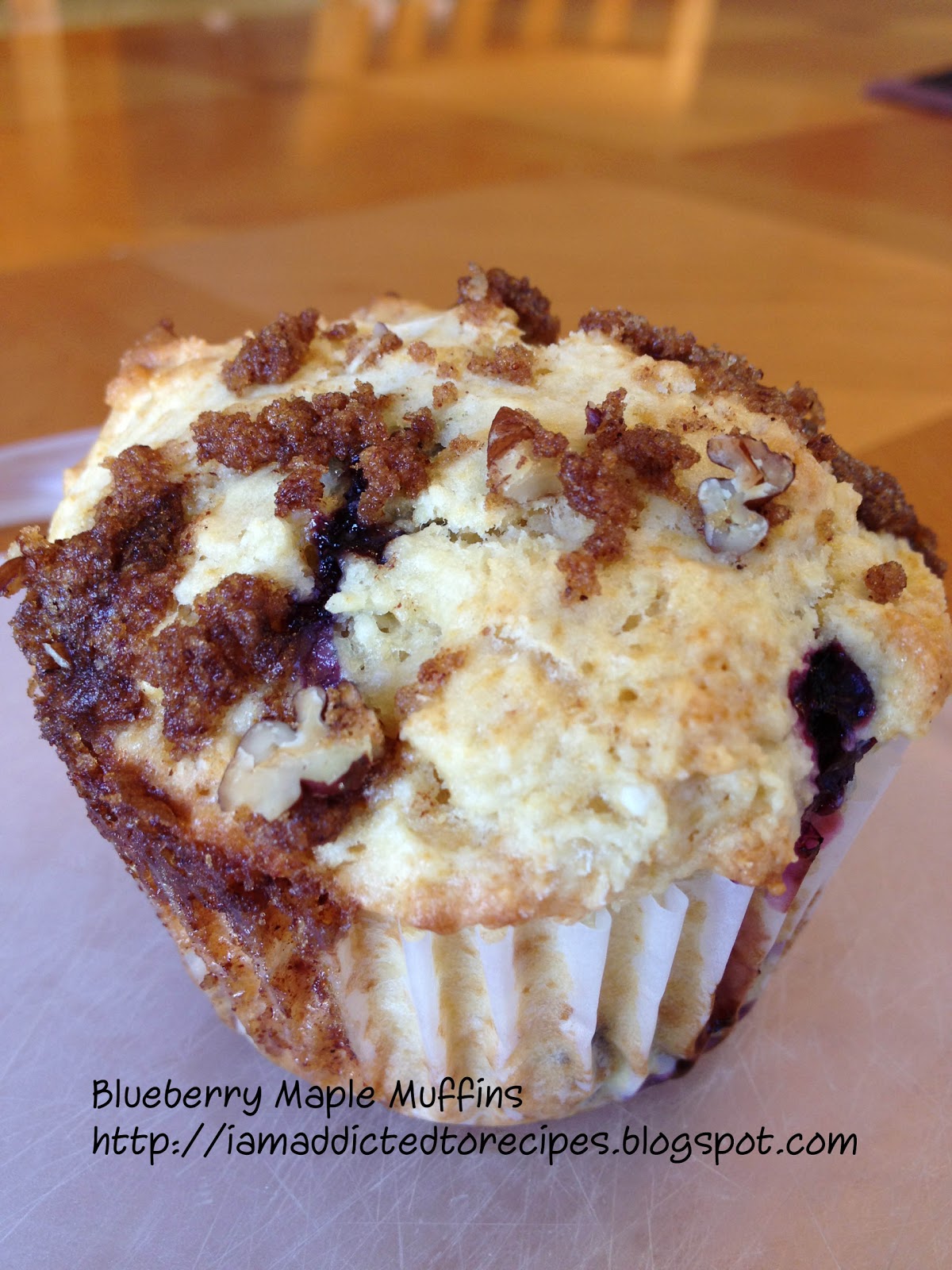 Addicted to Recipes Blueberry Maple Muffins