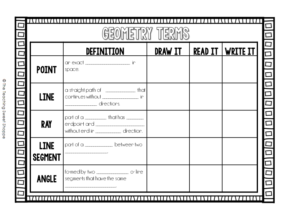 The Teaching Sweet Shoppe!: Comprehensive Geometry Unit for 4th Grade