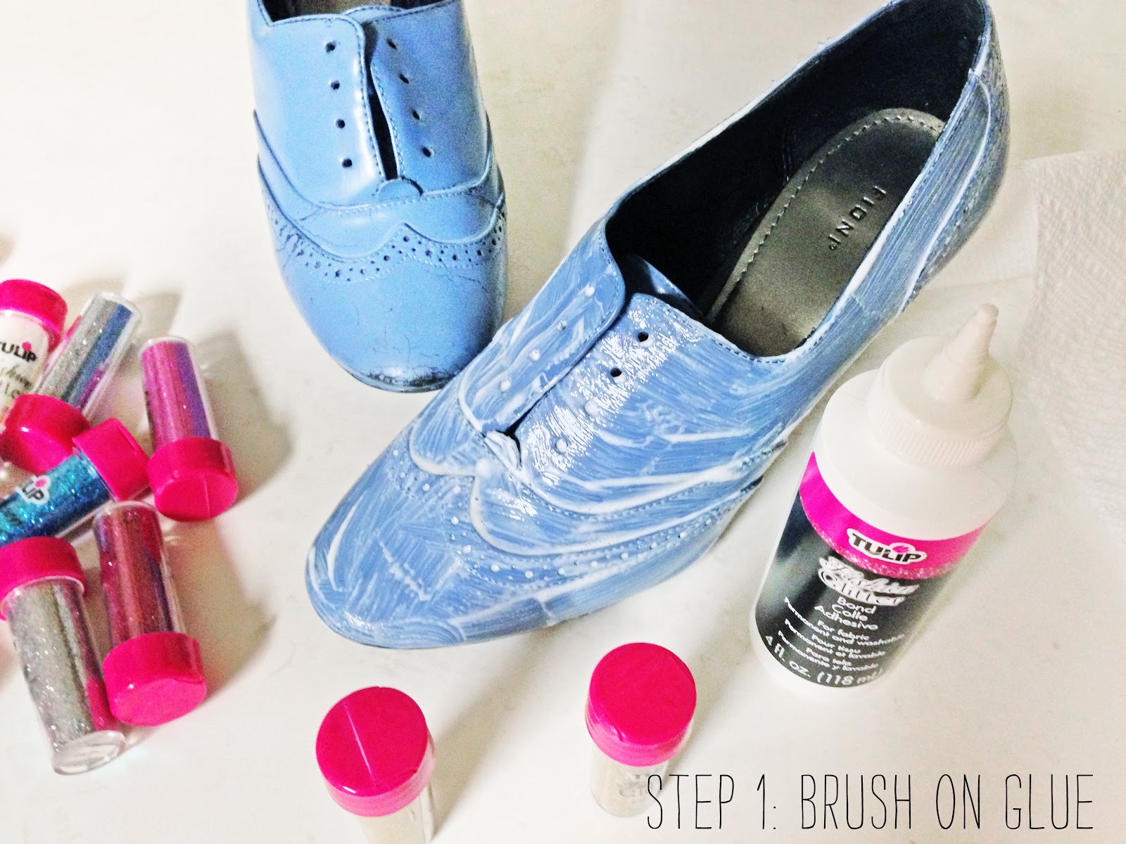 Grosgrain Glitter DIY Oxfords With Tulip Shimmer