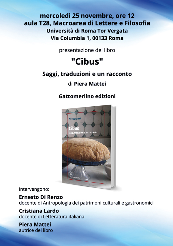 Presentazione libro CIBUS, 25 novembre 2015, aula T28 - ore 12