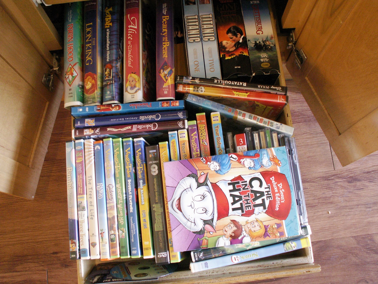 Cook It, Clean It, Make It Fun DVD Organization from Upcycled Kids