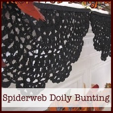 spider web doily bunting