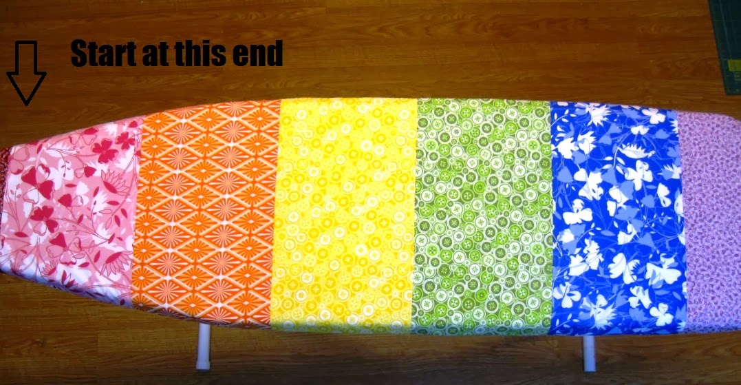 Happy Quilting: Rainbow Ironing Board Cover Tutorial