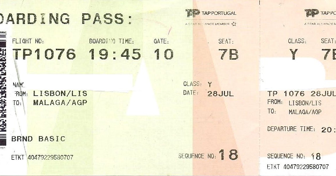 The traveler's drawer TAP PORTUGAL. Boarding pass for the flight