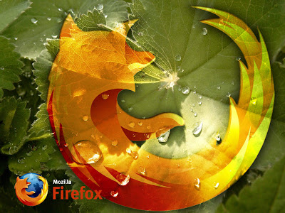 Mozzila Firefox In leaf Wallpaper