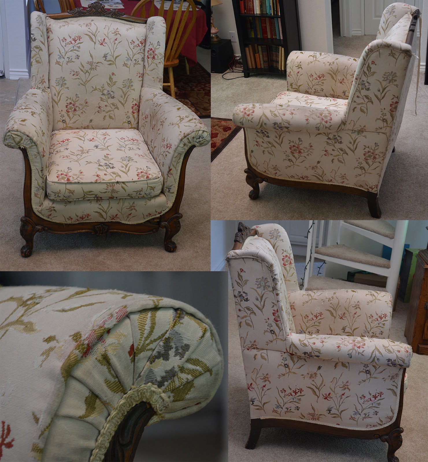 The Adventures of Mrs. Mayfield How to Reupholster an Antique Wingback