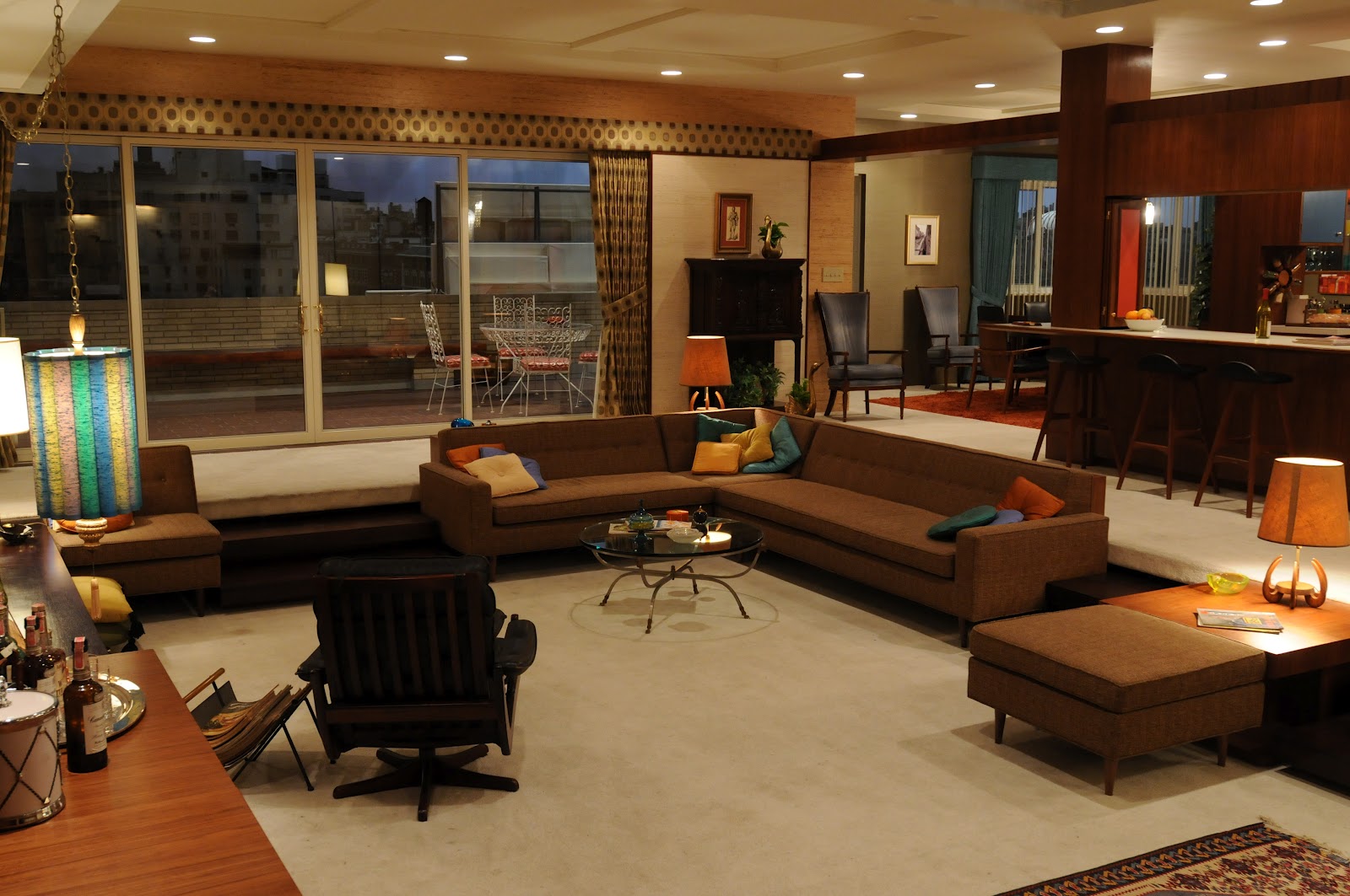 living room mad men set design